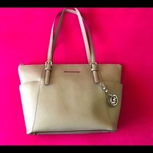 Michael Kors JetSet Gray Handbag
